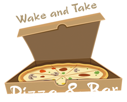 Wake and Take Pizza & Bar logo.